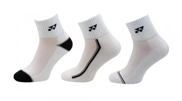 Yonex Sport Quarter Socks 19189EX (Pack of  3) Assorted-M(25-28cm)