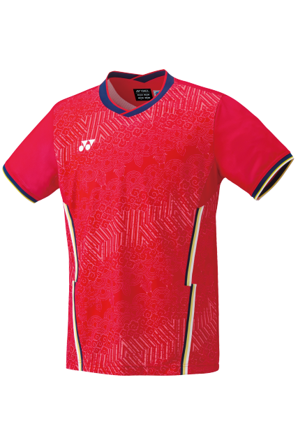 YONEX 2022 China National Team Mens Crew Neck Shirt 10486EX-Ruby Red(Clearance)