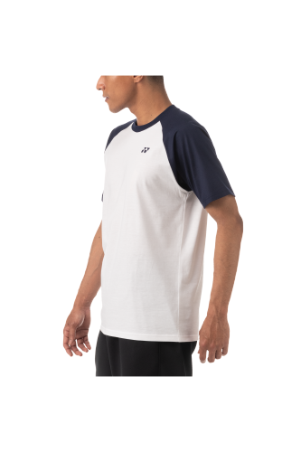 Yonex 2022 Mens T-Shirt 16576EX-Wht/Navy(Cotton)