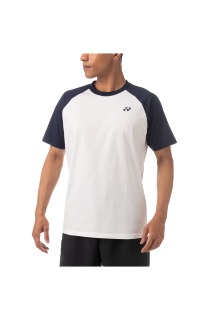 Yonex 2022 Mens T-Shirt 16576EX-Wht/Navy(Cotton)