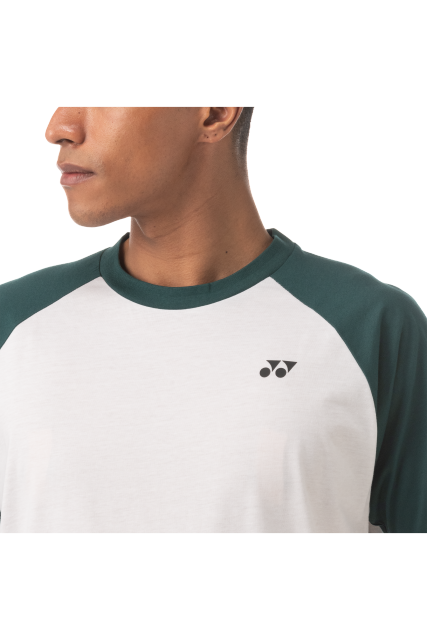 Yonex 2022 Mens T-Shirt 16576EX-White / Green(Cotton)