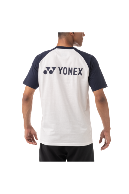 Yonex 2022 Mens T-Shirt 16576EX-Wht/Navy(Cotton)