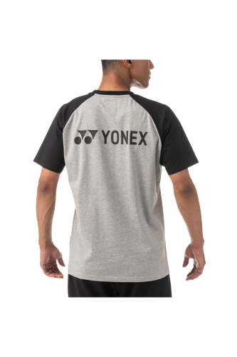 Yonex 2022 Mens T-Shirt 16576EX-Gray / Black(Cotton)