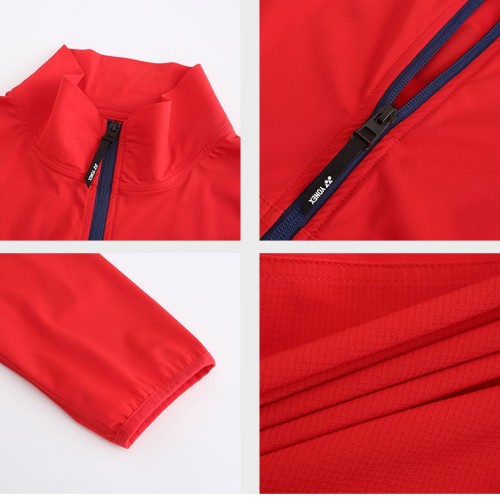 YONEX 2022 Mens Warm Up Jacket 50130EX-Ruby Red(China National Team) Delivery Free