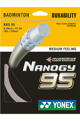 YONEX STRING Nanogy 95 Silver Single Package 10M