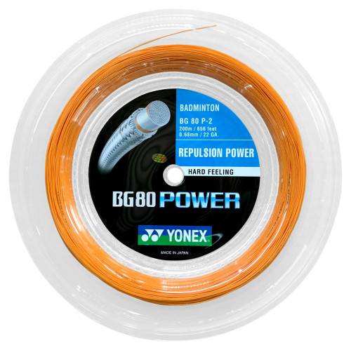 YONEX STRING BG80Power Orange (200m Coil)