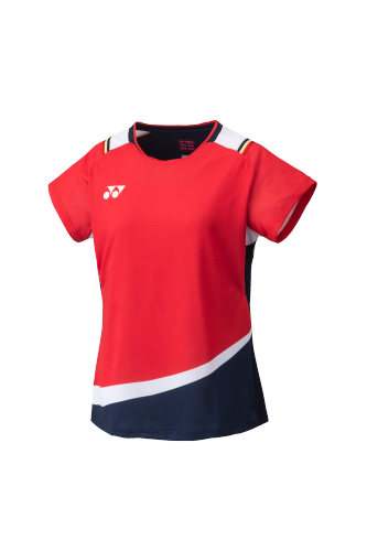 YONEX China National Team Womens Crew Neck Shirt 20685EX-RubyRed