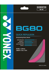 YONEX STRING BG80Pink Single Package 10M