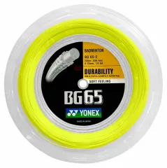 YONEX STRING BG65 Yellow (200m Coil)