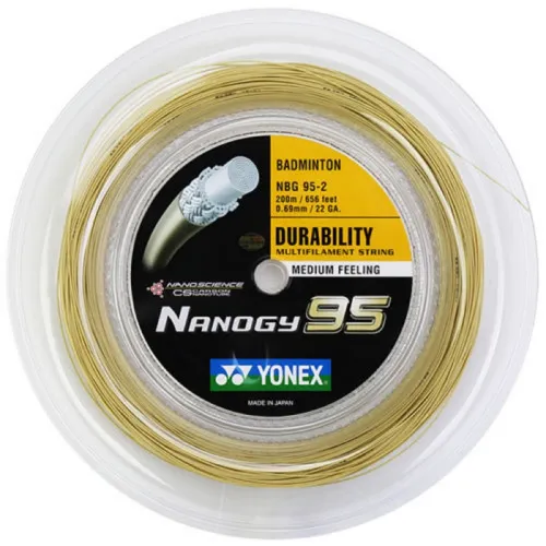 YONEX STRING Nanogy NBG95 Gold  (200m Coil)