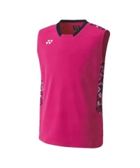 YONEX 2023 1st Half Japan National Team Mens Sleeveless Top 10554 BERRY PINK