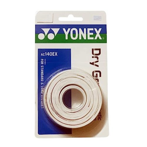 YONEX Dry Strong Over Grip- (AC140EX)  (3 wraps) White Color