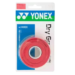 YONEX Dry Strong Over Grip-Coral Red  (AC140EX)  (3 wraps)