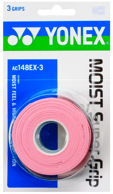 YONEX Moist Super Grip (3wraps) (AC148-3EX)-Powder Pink