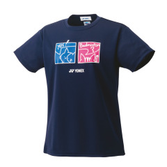 Yonex Women's Dry T-shirt. 16663Y Navy/Blue Color Made in Japan