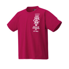 YONEX 2023 BWF Mens T-Shirt YOB23190EX Deep Red Color