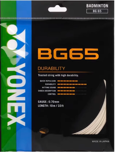 YONEX STRING BG65 Amber Single Package 10M