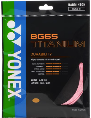 YONEX STRING BG65Ti Pink 10M Single Package