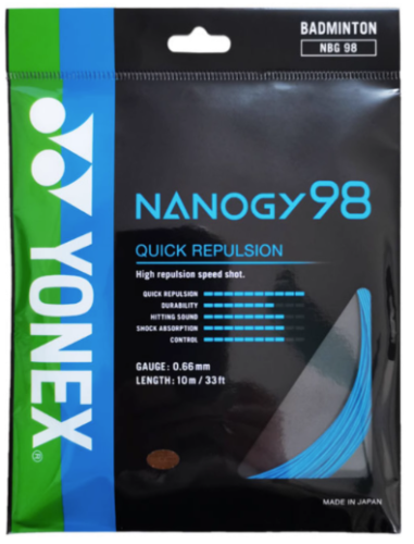 YONEX STRING Nanogy 98 Blue Single Package 10M