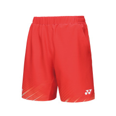 YONEX 2023 China National Team Mens Knit Shorts 15181EX-Clear Red
