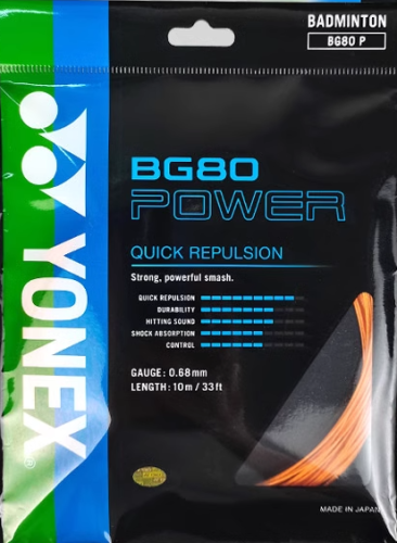 YONEX STRING BG80Power Orange Single Package 10M