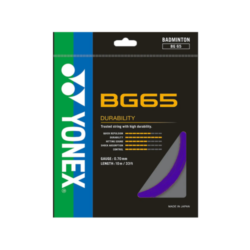 YONEX STRING BG65  Violet, Single Package 10M