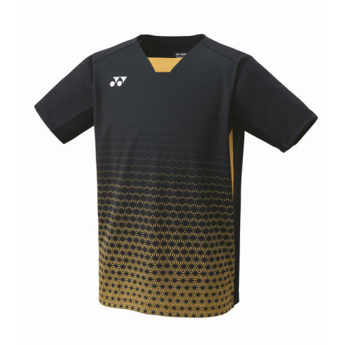 Yonex 2024 Mens Crew Neck Shirt Japan National Team 10615YX-Black Gold Color Delivery Free