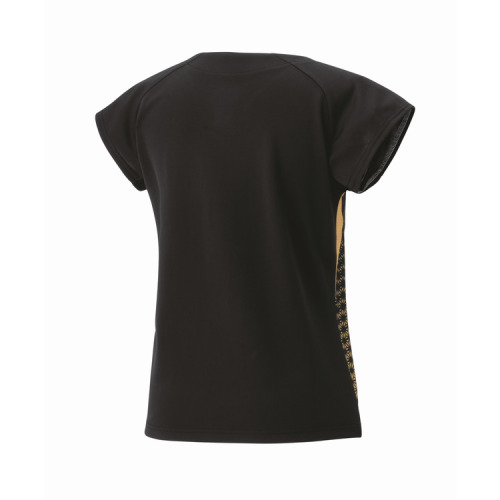 YONEX 2024 Womens Crew Neck Shirt Japan National Team 20822YX-Black Gold Color Delivery Free