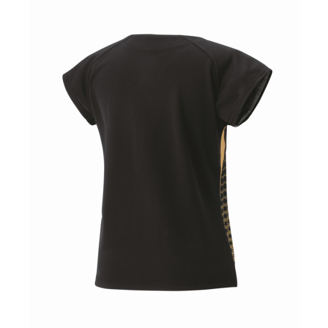 YONEX 2024 Womens Crew Neck Shirt Japan National Team 20824YX-Black Gold Color Delivery Free