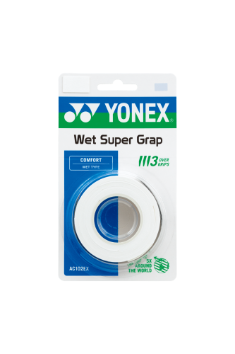 YONEX Super Grap Grip(3 wraps)-White (AC102EX)WET SUPER GRAP