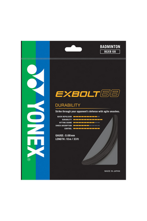 YONEX STRING EXBOLT68 Black color Single Package 10M
