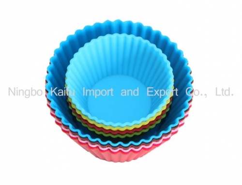 Silicone Cake Pudding Jelly Mold Muffin Cup Dessert Tin in Colors