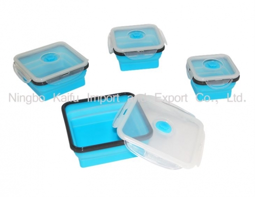 Collapsible Meal Prep Container For Kitchen with Airtight Plastic Lids