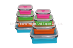 Set of 4 Small and Large Collapsible Meal Prep Container