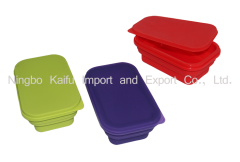 Silicone Food Storage Containers with Spoon-Dishwasher Freezer