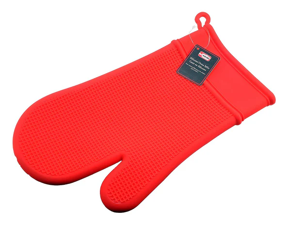 Heat and Slip Resistant Silicone Oven Mitts, Waterproof, BPA-Free