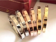 Luxury Brand Top Quality Bling Crystal Stainless Steel Bangle