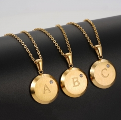New Fashion 18K Gold Plated Necklace Engraved Initial Jewelry Initial Necklace Alphabet Letter