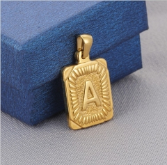 Gold Plated Stainless Steel Initial Pendant Letter Necklace Chain Personalized Name Necklace with Initials