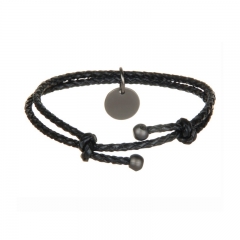 Fashionable Adjustable Genuine Leather Cord Leather Bracelet for Women