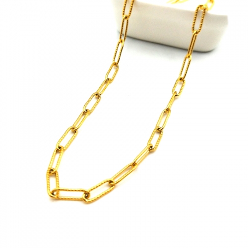 Gold Jewelry Fine Jewelry Stainless Steel Women Link Chain Necklace INS Fashion Gold Necklace