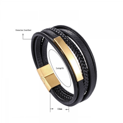 316l stainless steel anchor leather bracelet handmade braided leather multiple color luxury men bracelet jewelry