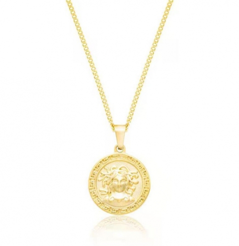 STOCK Personalized Top Sale Stainless Steel 18K Gold PVD Plated Medusa Necklace