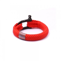 2021 Top Selling Lucky Red Rope Bracelet with Black Plated U Clasp