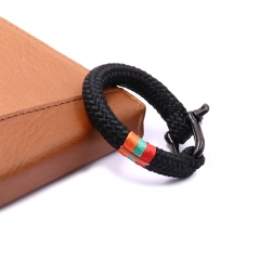 2021 Factory Directly Sale Trendy Unisex Black Rope Bracelet