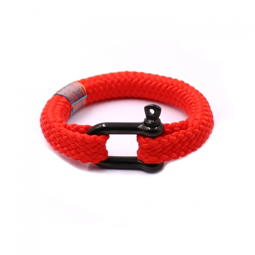 2021 Top Selling Lucky Red Rope Bracelet with Black Plated U Clasp