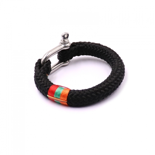 2021 Factory Directly Sale Trendy Unisex Black Rope Bracelet