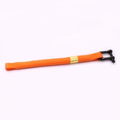Summer Holiday Fresh Orange Color Rope Wristband with Black Clasp for Girls