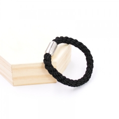 BESHINEDESIGN 316 Stainless Steel Magnetic Clasp With Black Sailor Rope Bracelet