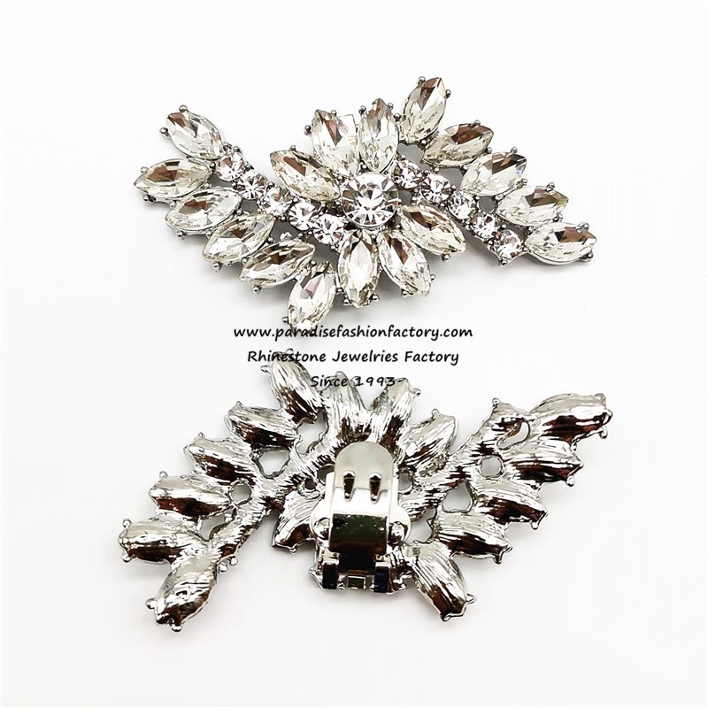 1 Pair Bridal Rhinestone Crystal Shoe Clips Wedding-sc0026